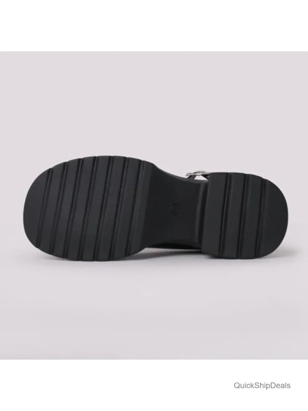 Mary Jane Platform Chunky Heels Detachable Bow Ankle Strap PU